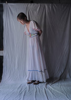 1970’s Cotton Gauze Angel Sleeve Maxi Dress / 棉紗天使袖長裙