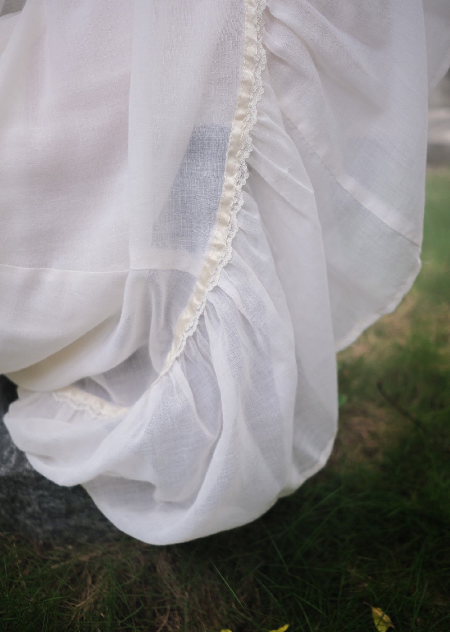 1970’s Gauze Maxi Dress 紗質長裙 / 薄紗蕾絲綁帶長裙