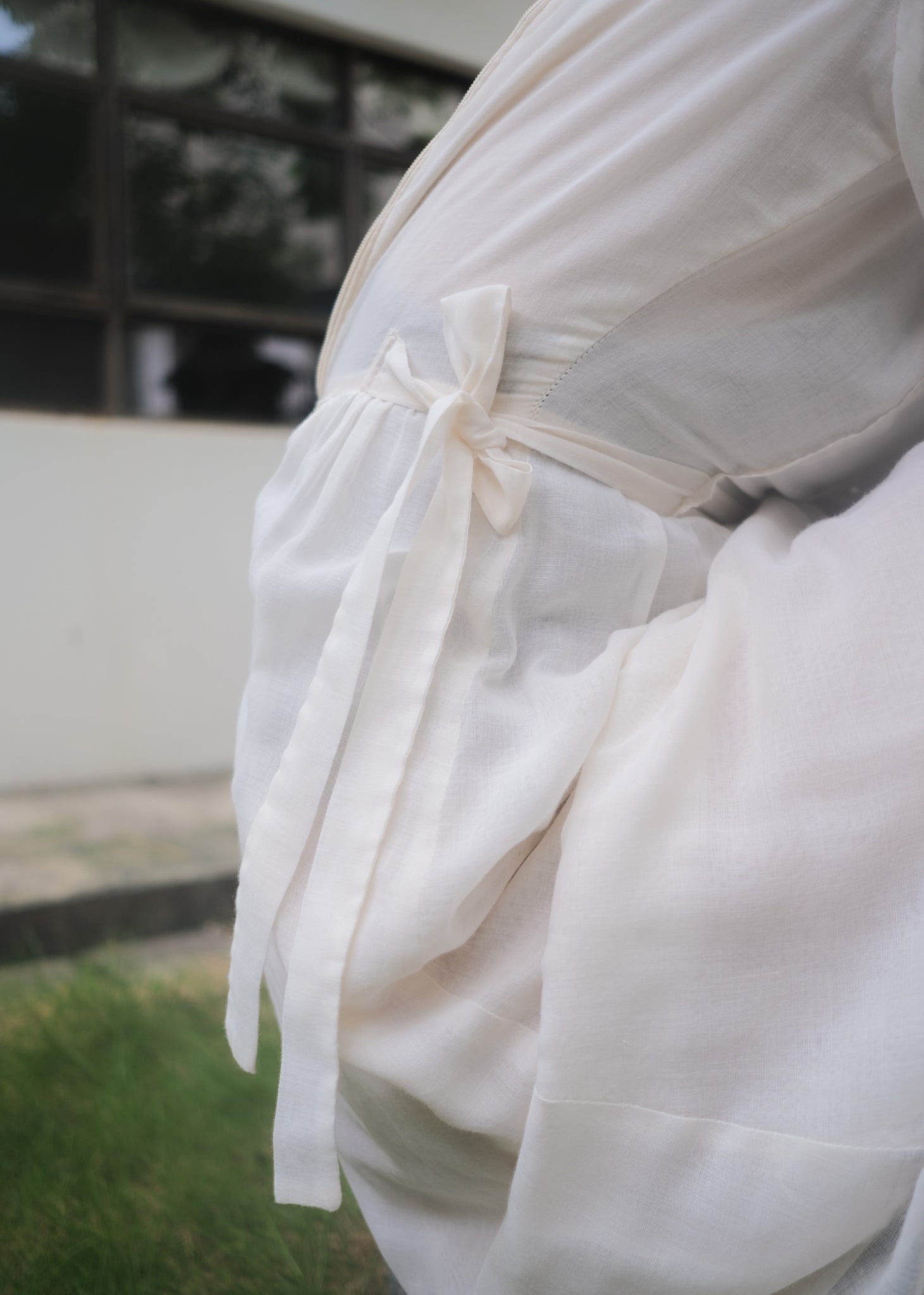 1970’s Gauze Maxi Dress 紗質長裙 / 薄紗蕾絲綁帶長裙