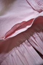 1930-1940's Vintage European / France Open-Back Drawstring Dress Shirt / Powder Pink European Open-Back Drawstring Dress Shirt