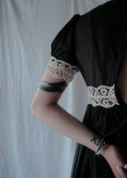 1960's Beverly Paige Lace Gauze Maxi Dress / Beverly Paige Lace Gauze Maxi Dress