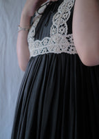 1960's Beverly Paige Lace Gauze Maxi Dress / Beverly Paige Lace Gauze Maxi Dress