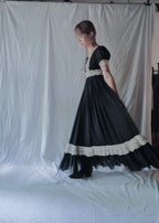 1960's Beverly Paige Lace Gauze Maxi Dress / Beverly Paige Lace Gauze Maxi Dress