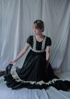 1960's Beverly Paige Lace Gauze Maxi Dress / Beverly Paige Lace Gauze Maxi Dress