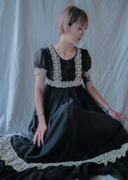 1960's Beverly Paige Lace Gauze Maxi Dress / Beverly Paige Lace Gauze Maxi Dress