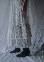 1970’s Ruffled Maxi Sun Dress / 荷葉邊蕾絲無袖洋裝
