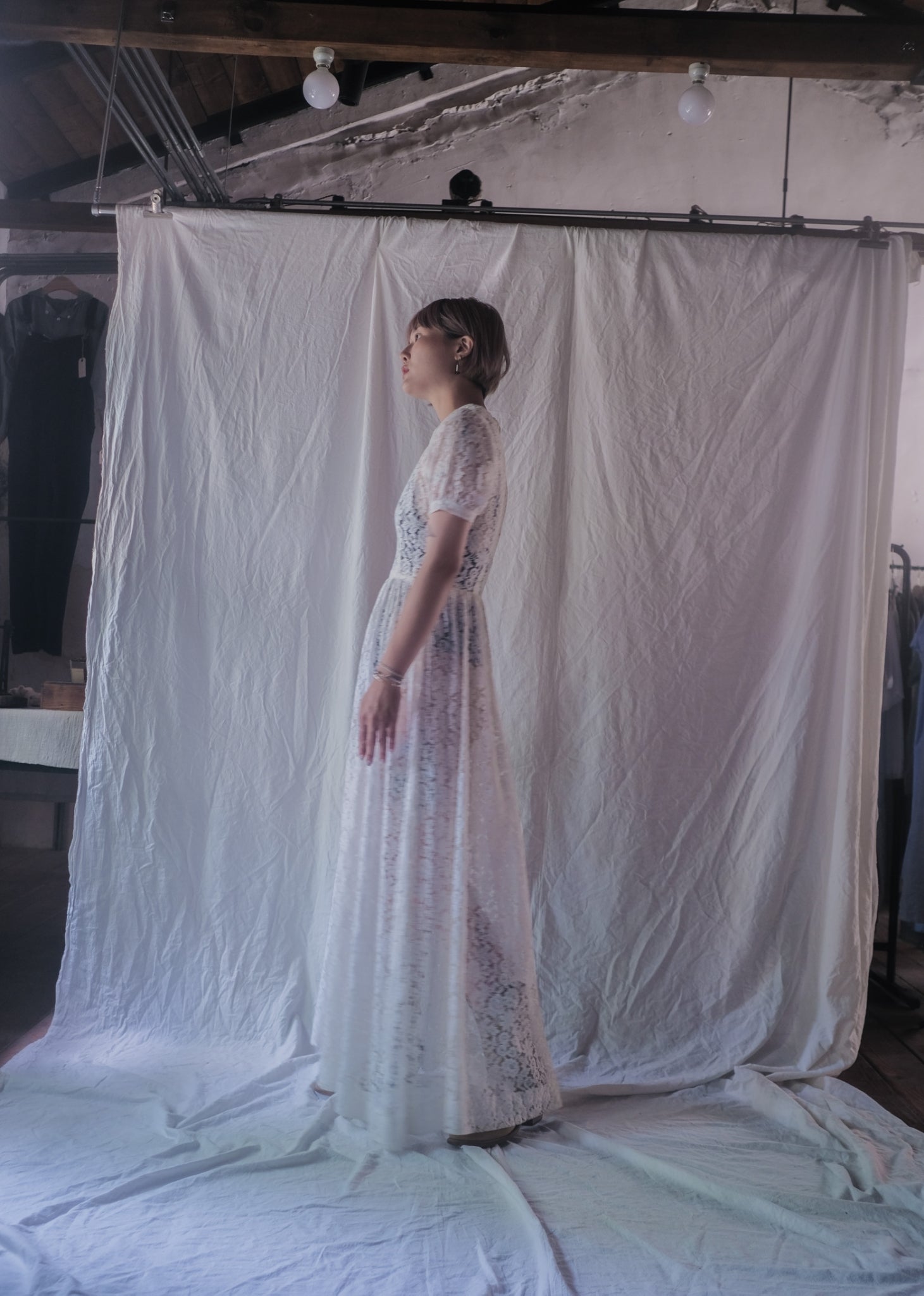 Vintage Lace Maxi Dress / 透膚蕾絲長裙