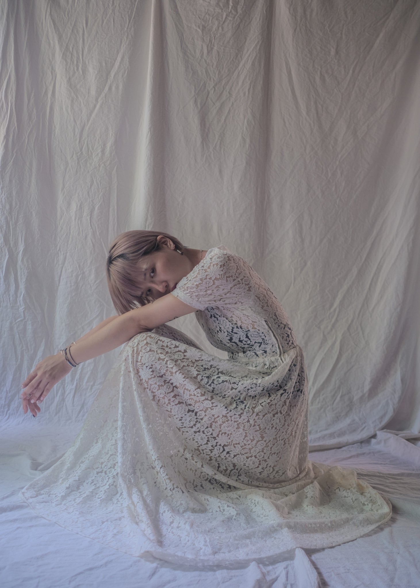 Vintage Lace Maxi Dress / 透膚蕾絲長裙