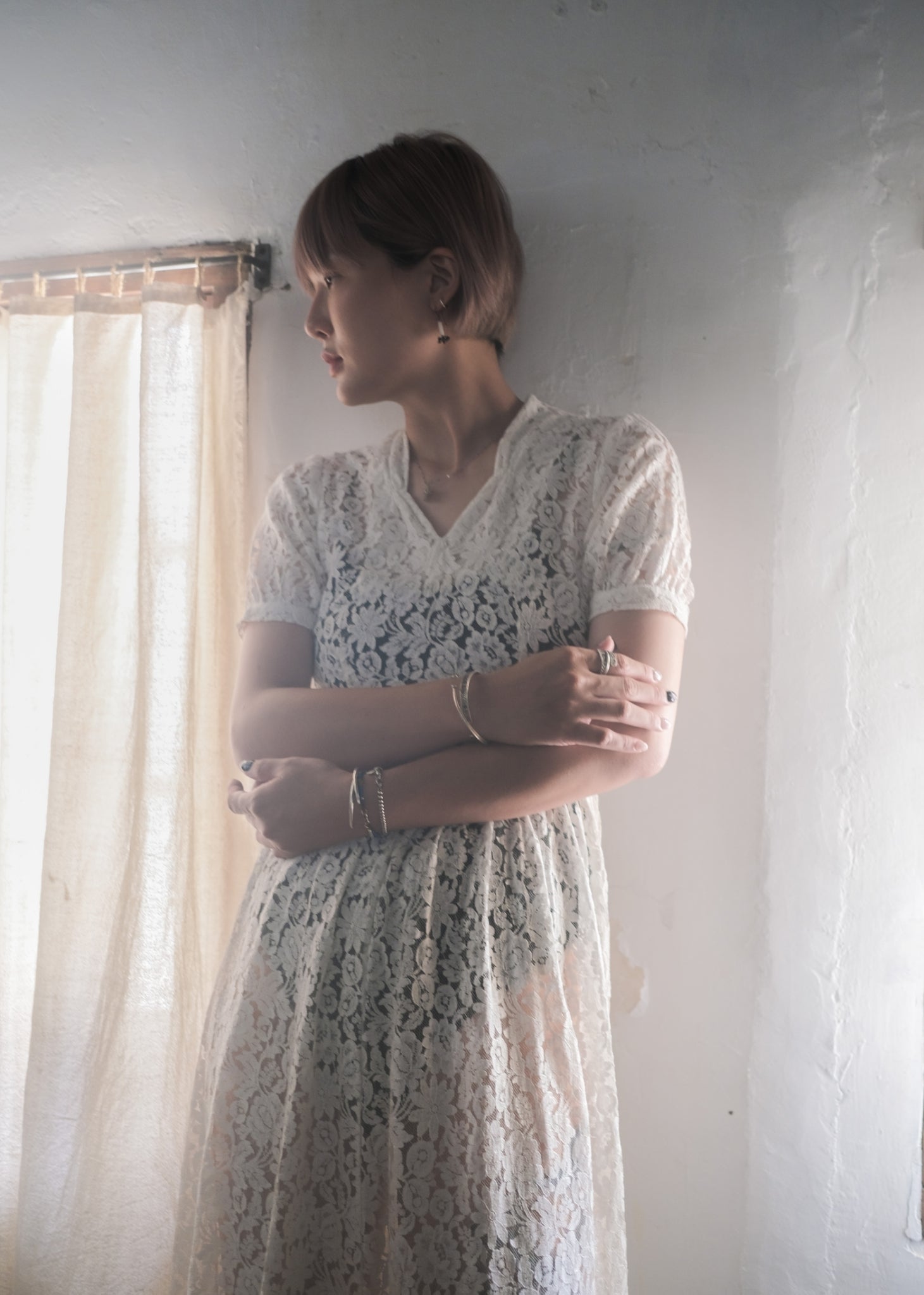 Vintage Lace Maxi Dress / 透膚蕾絲長裙