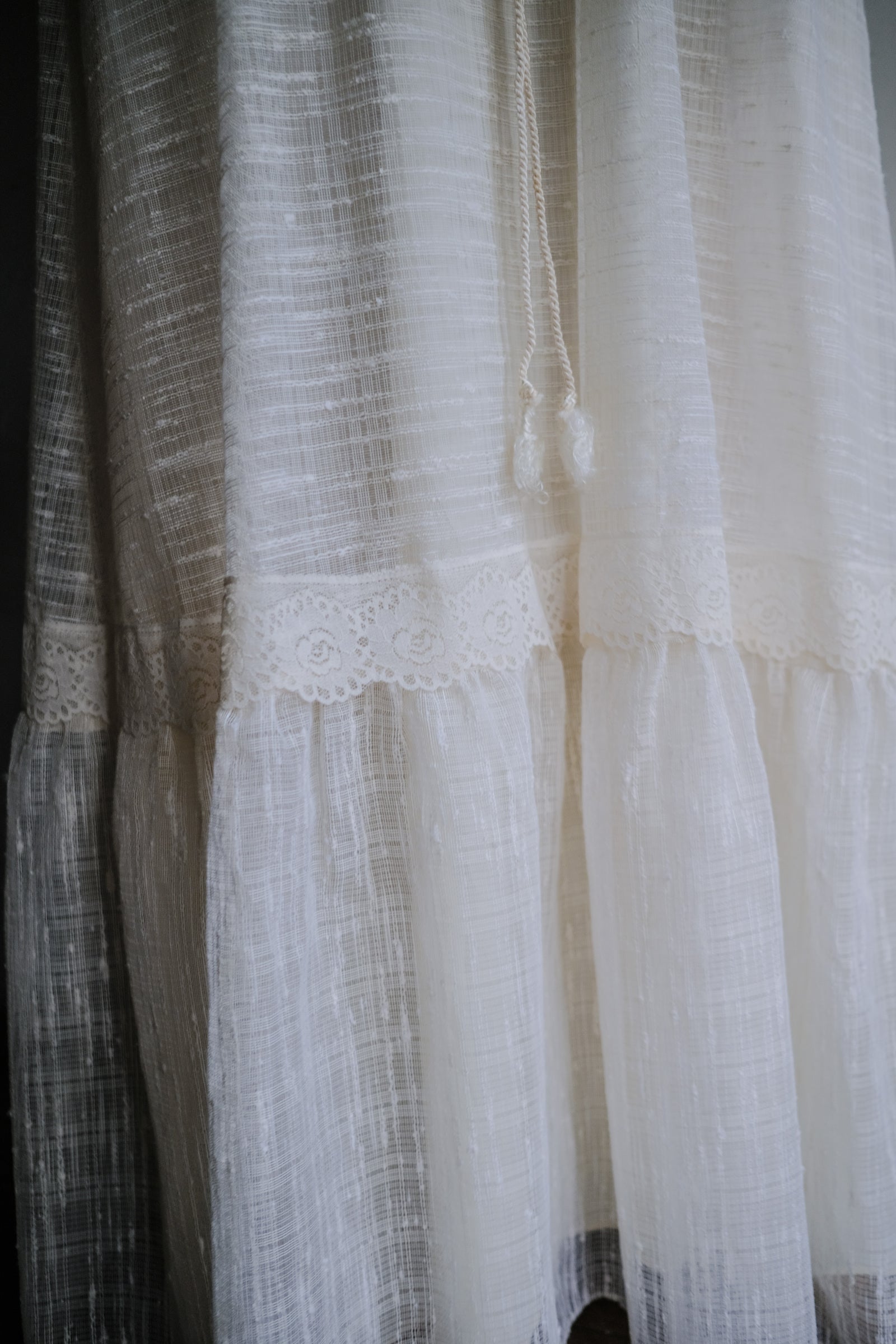 1970's Angel Sleeve Gauze Maxi Dress / 天使袖薄紗長裙