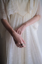 1970's Angel Sleeve Gauze Maxi Dress / 天使袖薄紗長裙