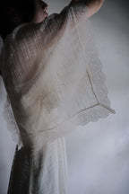1970's Angel Sleeve Gauze Maxi Dress / 天使袖薄紗長裙