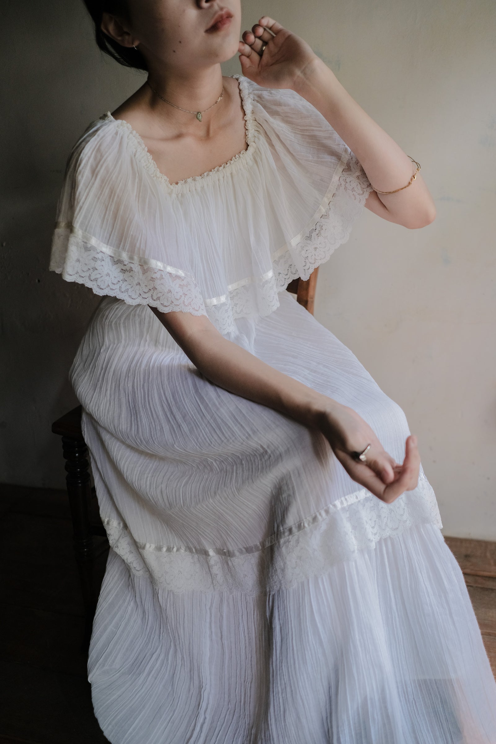 1970’s ´PENELOPE ´ Cotton Gauze Maxi Dress / 棉質薄紗長洋