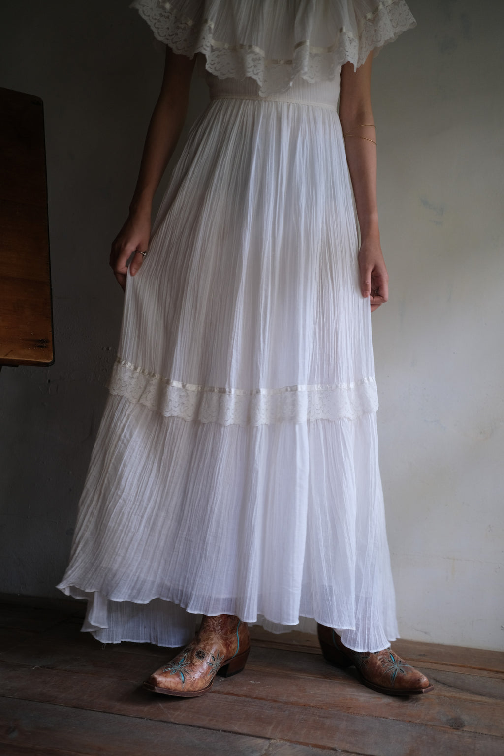 1970’s ´PENELOPE ´ Cotton Gauze Maxi Dress / 棉質薄紗長洋