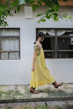 Vintage Mexican Oaxana Embroidered Dress