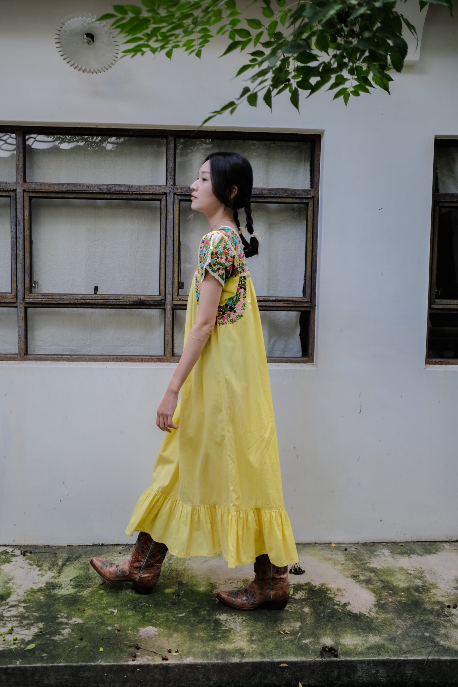 Vintage Mexican Oaxana Embroidered Dress
