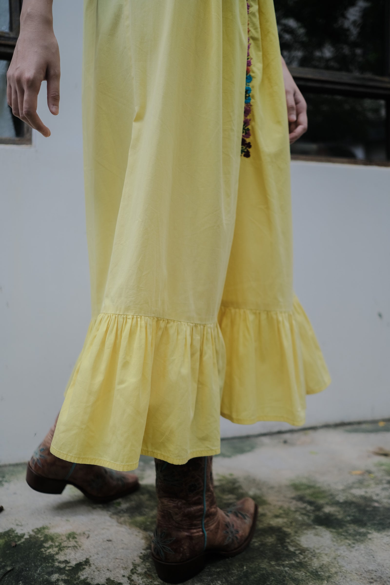 Vintage Mexican Oaxana Embroidered Dress