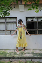 Vintage Mexican Oaxana Embroidered Dress