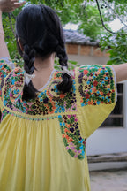Vintage Mexican Oaxana Embroidered Dress