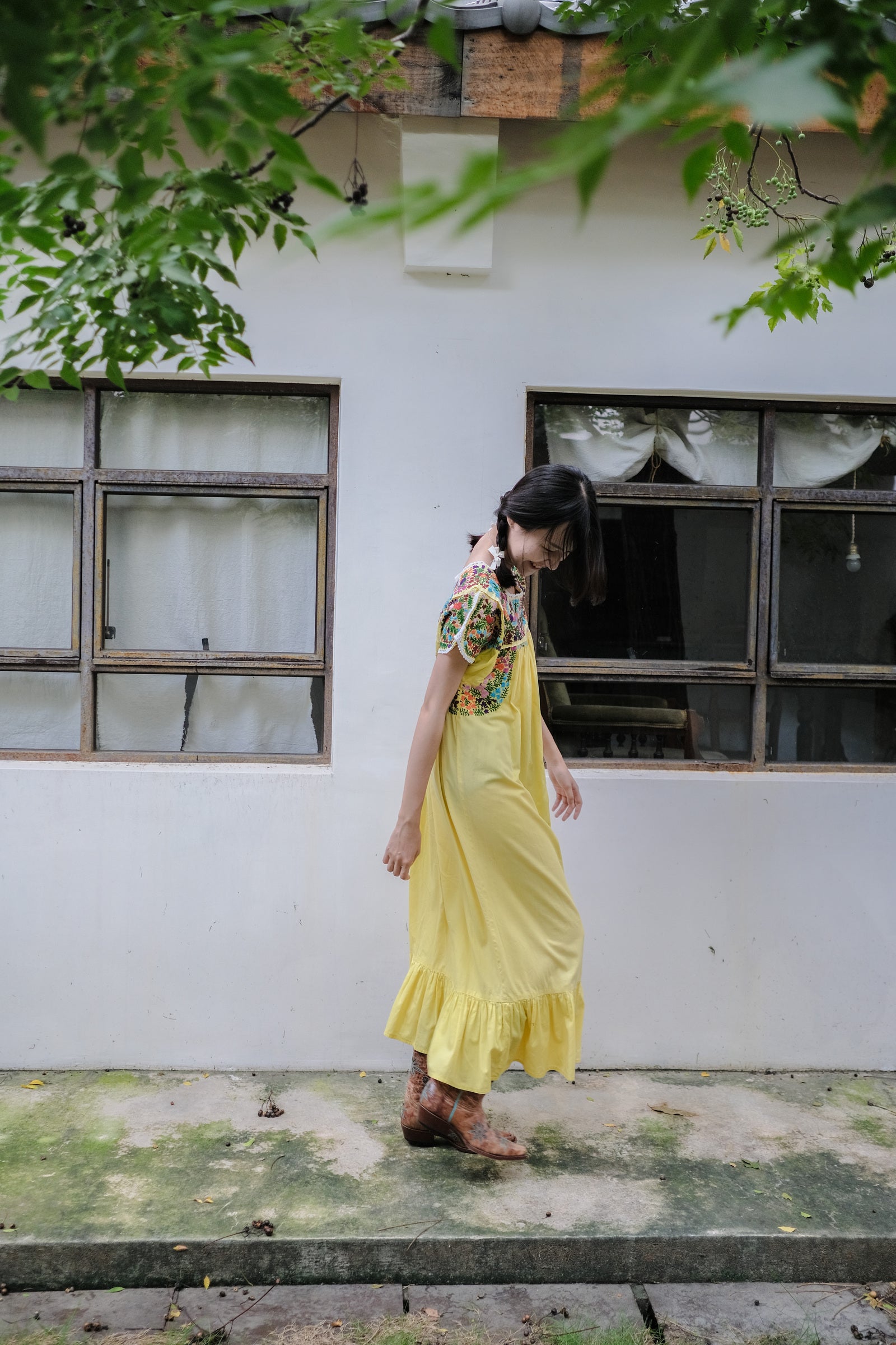 Vintage Mexican Oaxana Embroidered Dress