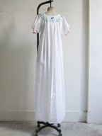 Mexican Pueblo Embroidered Folk Maxi Dress