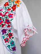 Mexican Pueblo Embroidered Folk Maxi Dress