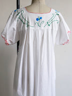 Mexican Pueblo Embroidered Folk Maxi Dress