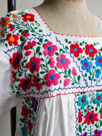 Mexican Pueblo Embroidered Folk Maxi Dress