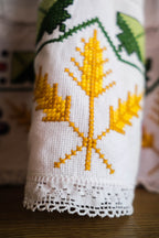 1960's French Cross Stitch Church Smock / 法國十字繡牧師罩衫