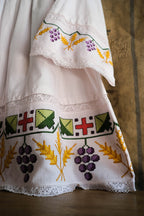 1960's French Cross Stitch Church Smock / 法國十字繡牧師罩衫