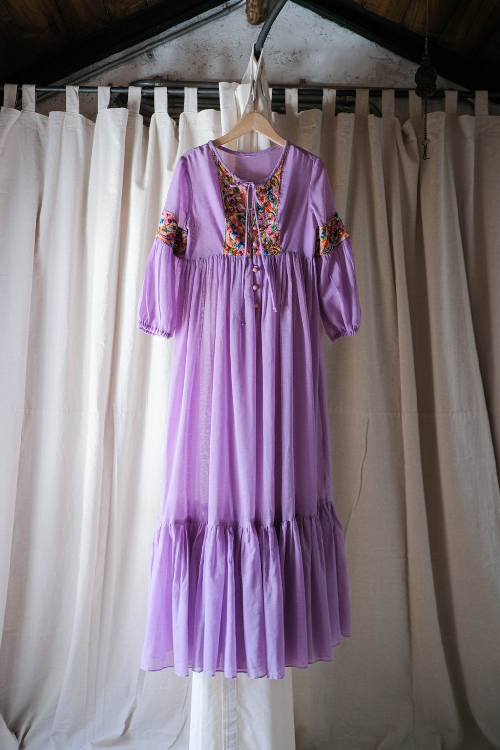 1970’s Beverly Paige Gauze Maxi Dress / Beverly Paige 薄紗長裙