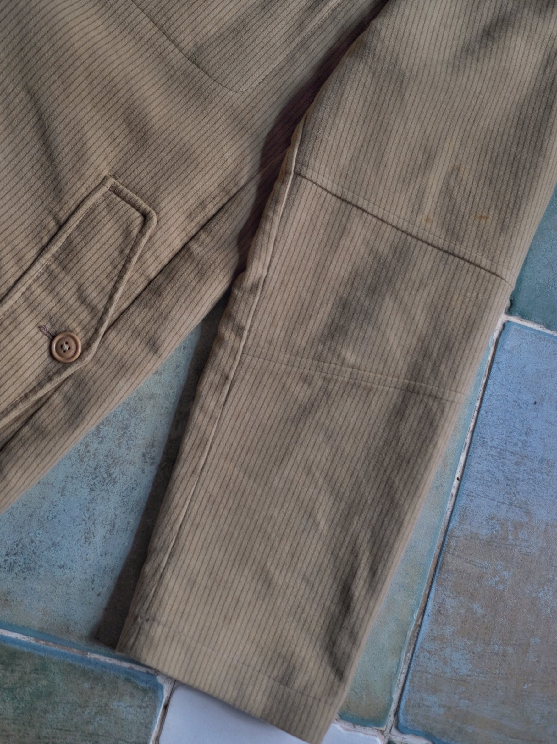 1980's PIOMBO Italian Moleskin Stripe Hunting Sport Jacket / PIOMBO Italian Moleskin Stripe Hunting Sport Jacket