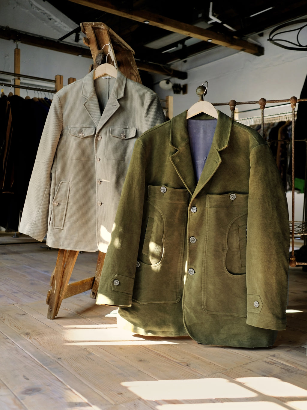 1980's PIOMBO Italian Moleskin Stripe Hunting Sport Jacket / PIOMBO Italian Moleskin Stripe Hunting Sport Jacket