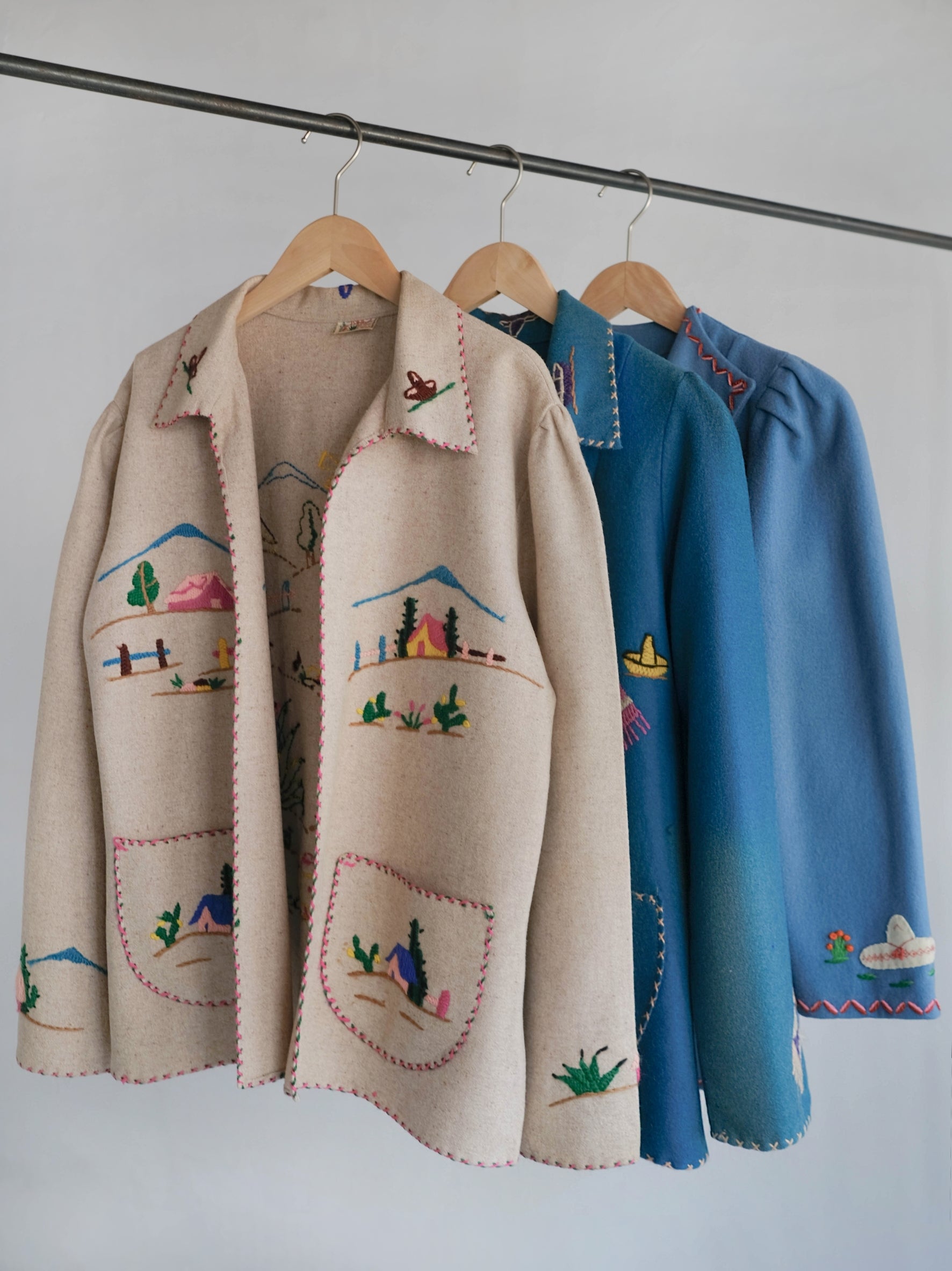 1940's Berty Mexican Embroidered  Wool Souvenir Jacket / Berty 墨西哥刺繡羊毛紀念夾克
