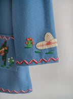 1940's Berty Mexican Embroidered  Wool Souvenir Jacket / Berty 墨西哥刺繡羊毛紀念夾克