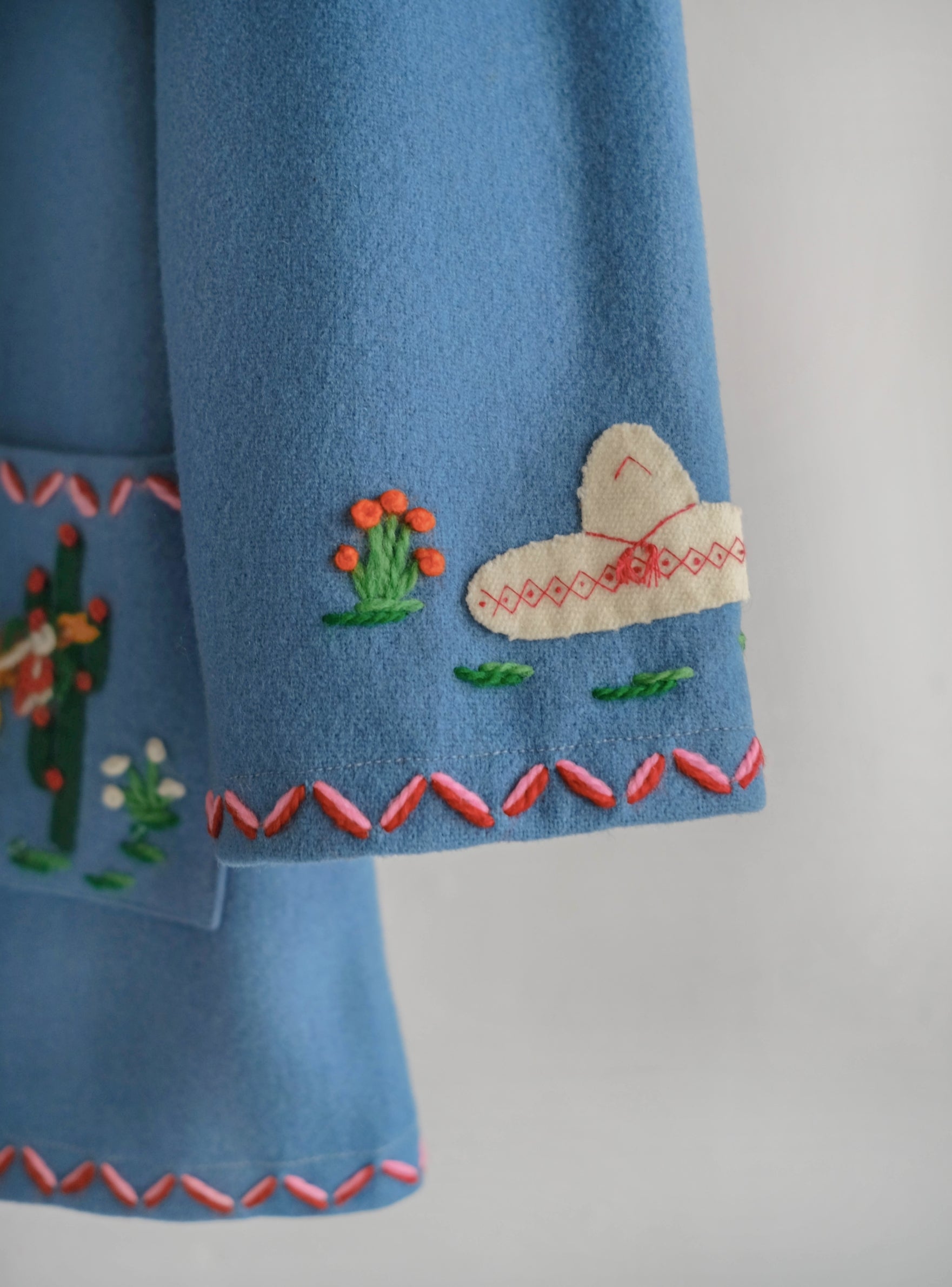 1940's Berty Mexican Embroidered  Wool Souvenir Jacket / Berty 墨西哥刺繡羊毛紀念夾克