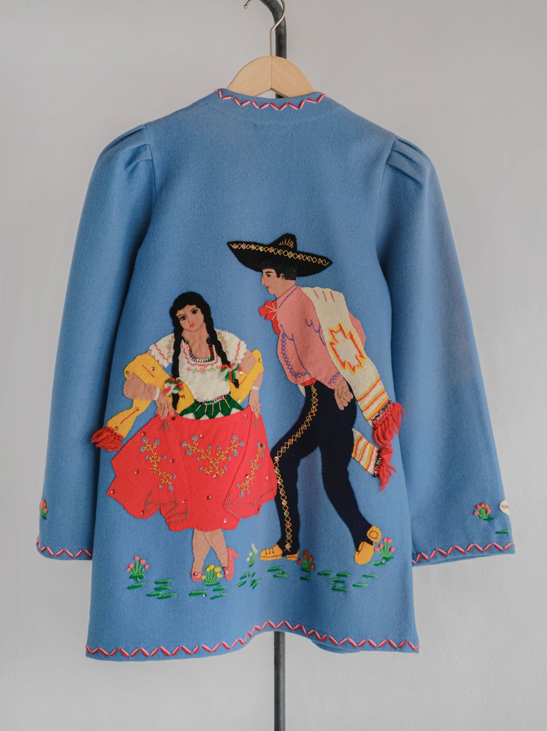 1940's Berty Mexican Embroidered  Wool Souvenir Jacket / Berty 墨西哥刺繡羊毛紀念夾克