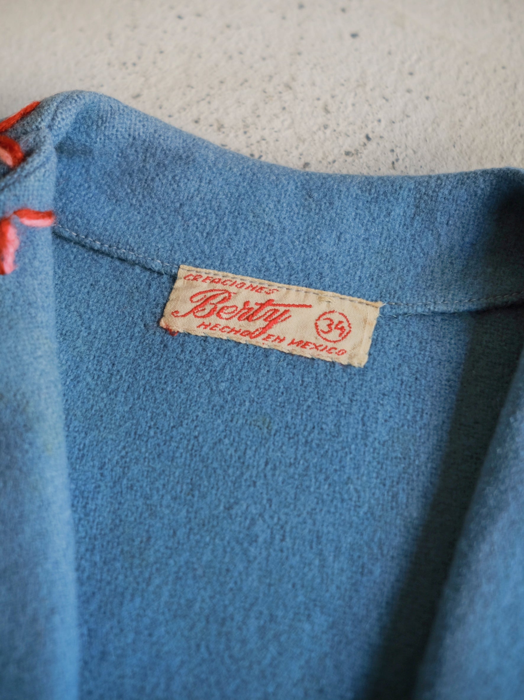 1940's Berty Mexican Embroidered  Wool Souvenir Jacket / Berty 墨西哥刺繡羊毛紀念夾克