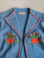1940's Berty Mexican Embroidered  Wool Souvenir Jacket / Berty 墨西哥刺繡羊毛紀念夾克