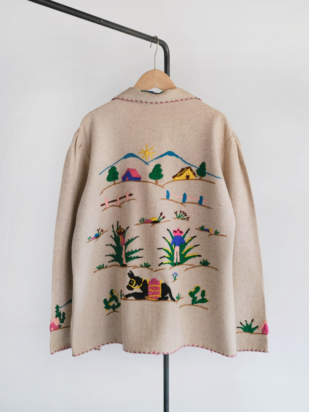1950's LOPEZ Mexican Embroidered Wool Souvenir Jacket / LOPEZ Mexican Embroidered Wool Souvenir Jacket