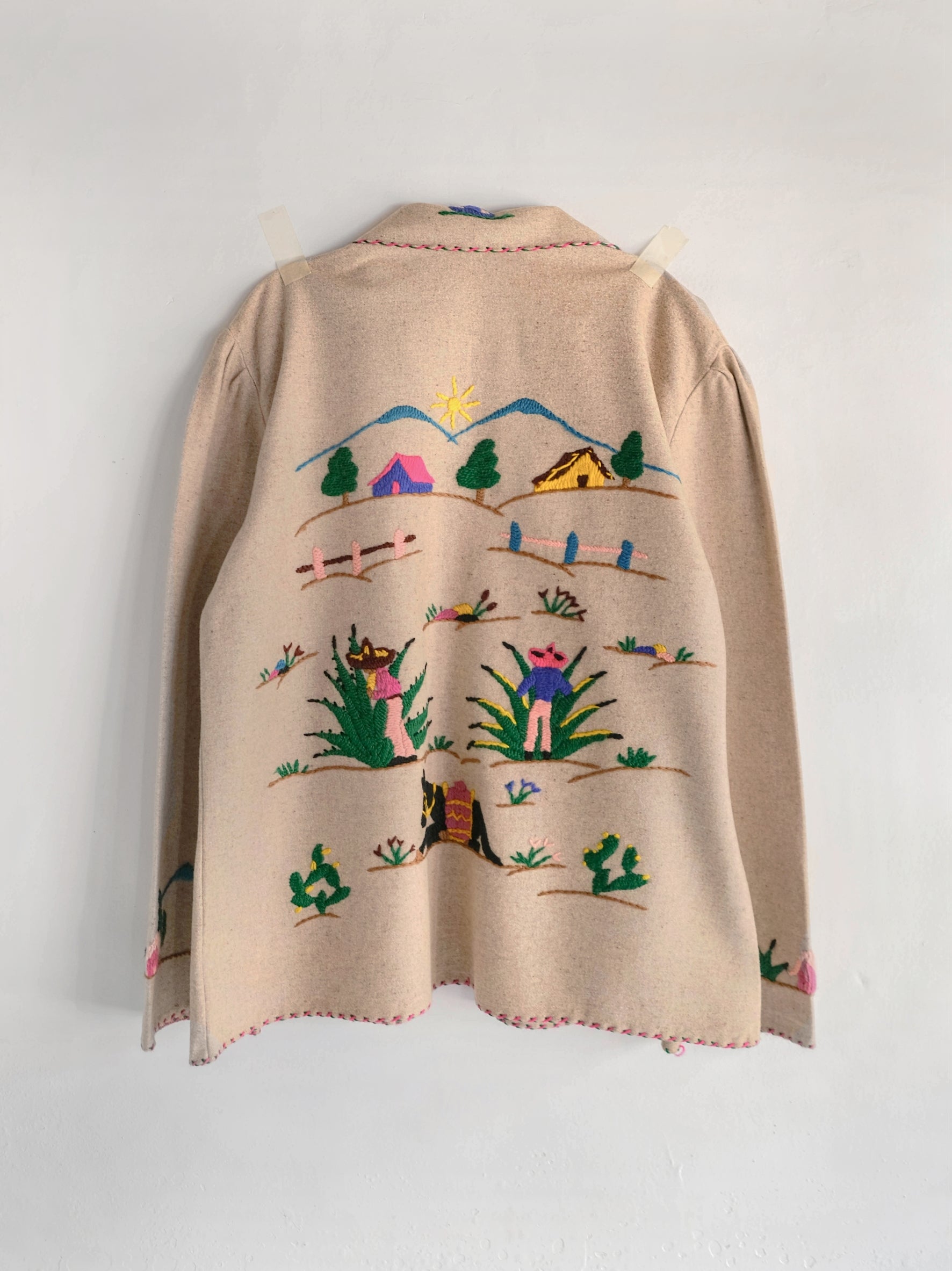 1950's LOPEZ Mexican Embroidered Wool Souvenir Jacket / LOPEZ Mexican Embroidered Wool Souvenir Jacket