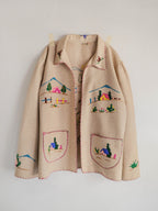 1950's LOPEZ Mexican Embroidered Wool Souvenir Jacket / LOPEZ Mexican Embroidered Wool Souvenir Jacket