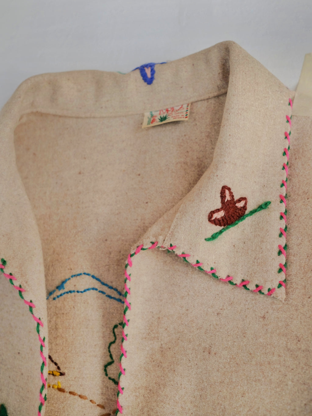 1950's LOPEZ Mexican Embroidered Wool Souvenir Jacket / LOPEZ Mexican Embroidered Wool Souvenir Jacket
