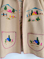 1950's LOPEZ Mexican Embroidered Wool Souvenir Jacket / LOPEZ Mexican Embroidered Wool Souvenir Jacket