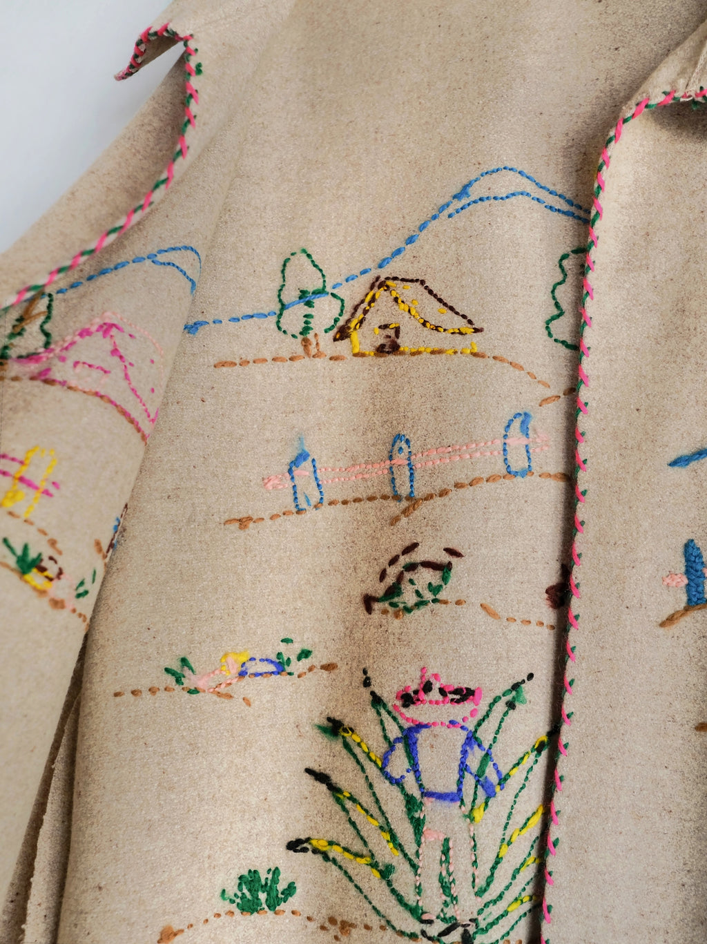 1950's LOPEZ Mexican Embroidered Wool Souvenir Jacket / LOPEZ Mexican Embroidered Wool Souvenir Jacket
