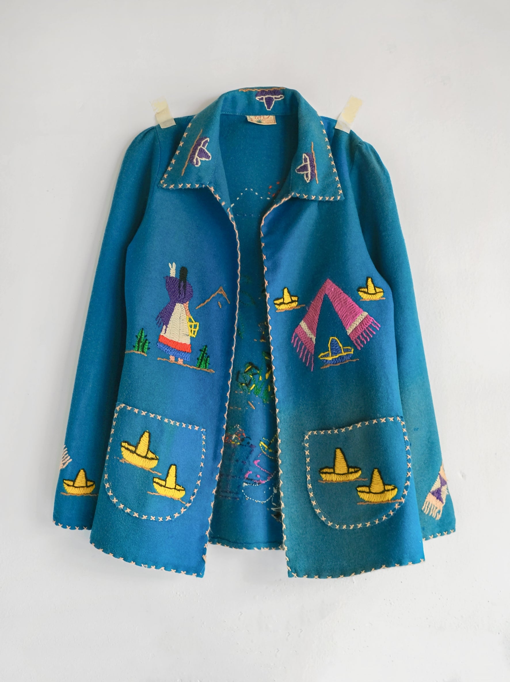 1950's LOPEZ Mexican Embroidered  Wool Souvenir Jacket / LOPEZ墨西哥刺繡羊毛紀念夾克