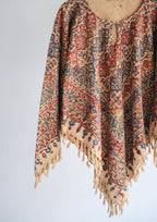 1960-70's Persian / Iranian Block Print Damask Pattern Folk Blouse