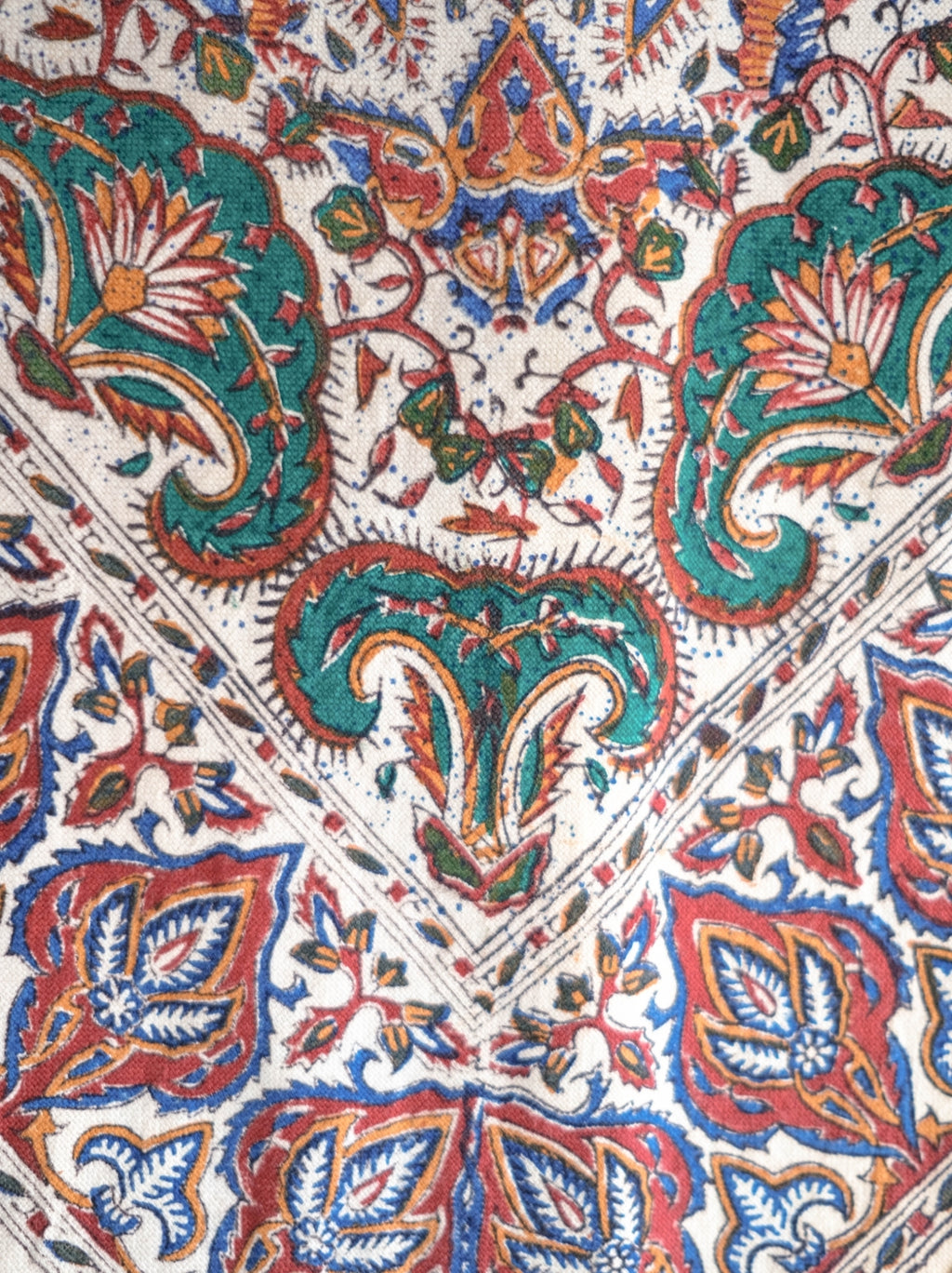 1960-70's Persian / Iranian Block Print Damask Pattern Folk Blouse   波斯手蓋印染織花圖騰民族罩衫