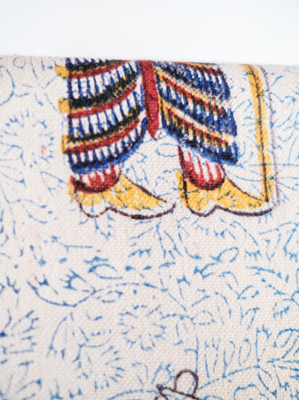 1960-70's Persian / Iranian Block Print Damask Pattern Folk Coat Persian hand-printed woven pattern totem ethnic coat