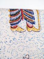 1960-70's Persian / Iranian Block Print Damask Pattern Folk Coat Persian hand-printed woven pattern totem ethnic coat